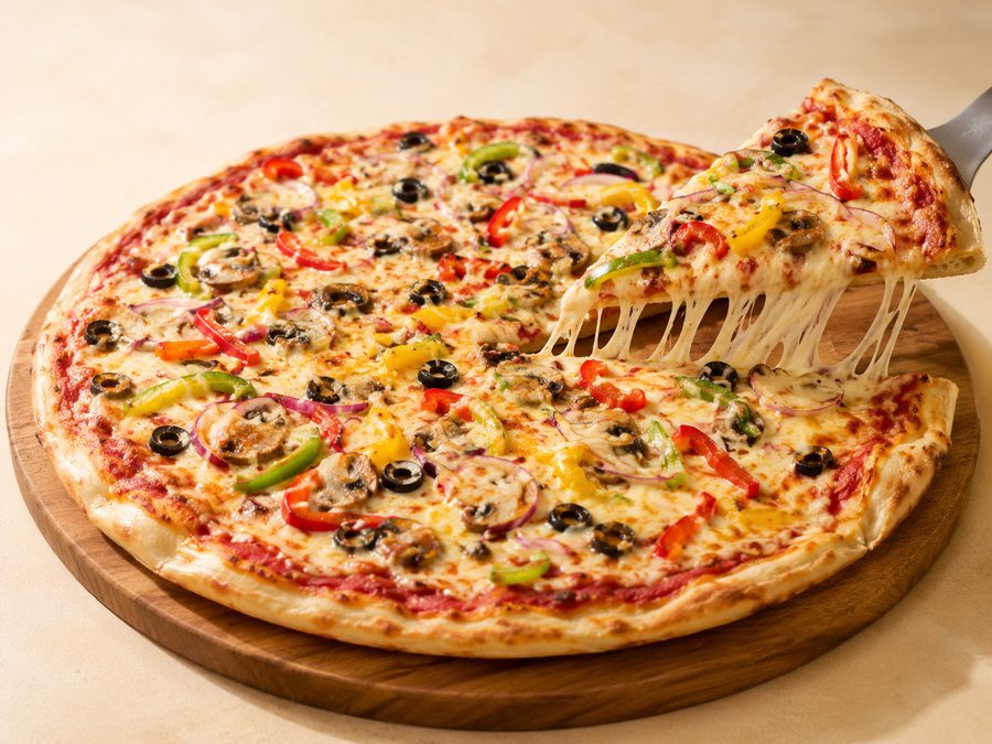 Fresh-baked pizza from the Farm & Fare hot kitchen